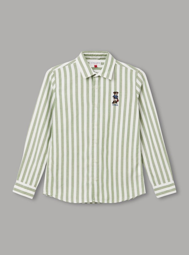 Boys Striped Full Sleeves Shirt
