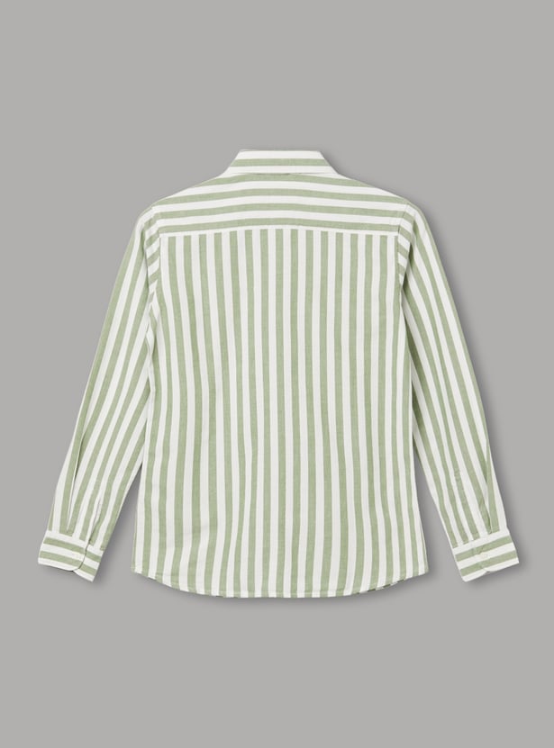 Boys Striped Full Sleeves Shirt