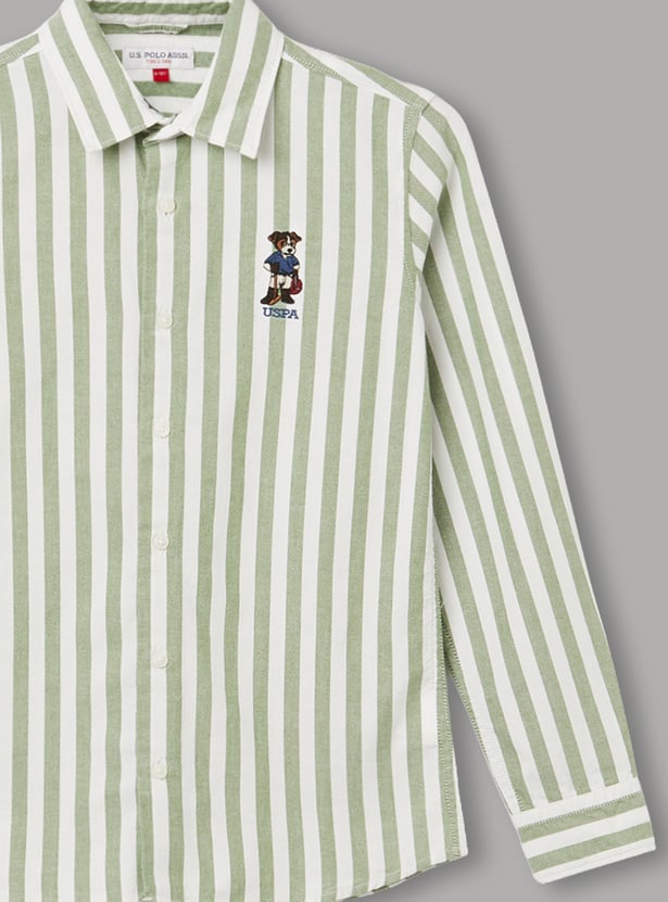 Boys Striped Full Sleeves Shirt