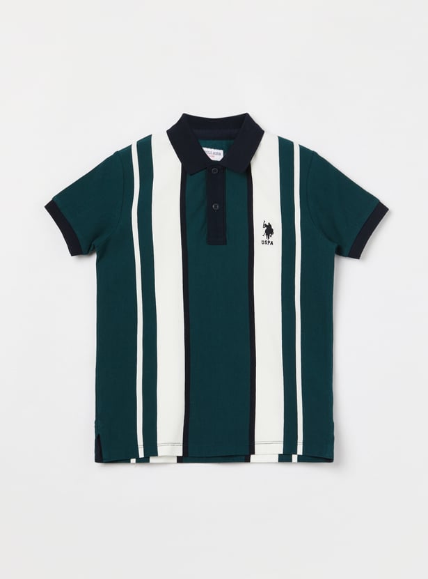 US POLO ASSN KIDS Boys Striped Polo T-shirt