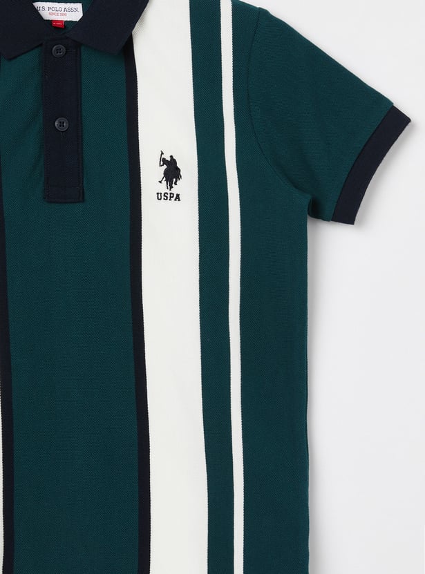 US POLO ASSN KIDS Boys Striped Polo T-shirt