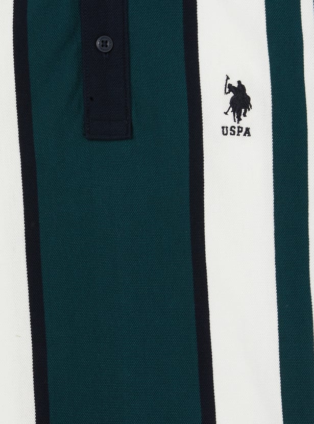 US POLO ASSN KIDS Boys Striped Polo T-shirt