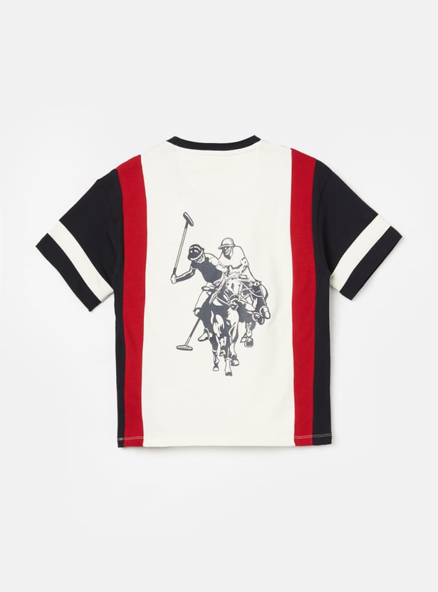 US POLO ASSN KIDS Boys Typographic Print T-shirt