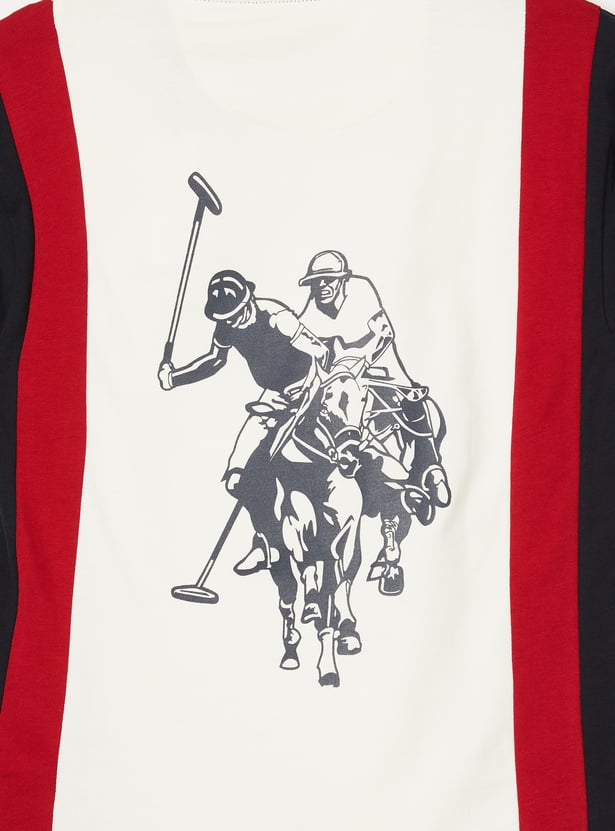 US POLO ASSN KIDS Boys Typographic Print T-shirt