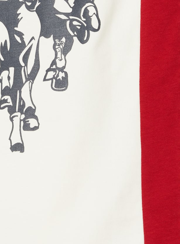 US POLO ASSN KIDS Boys Typographic Print T-shirt