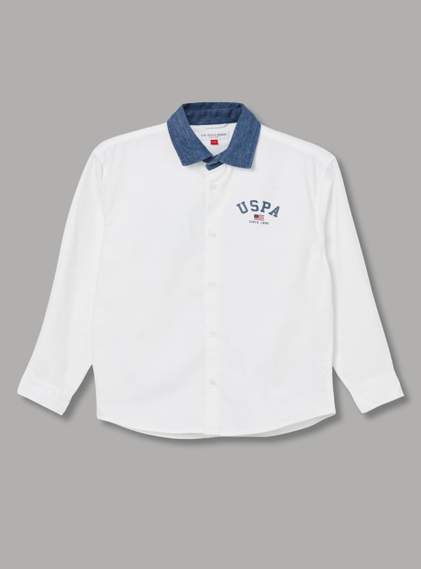 US POLO ASSN KIDS Boys Graphic Print Shirt