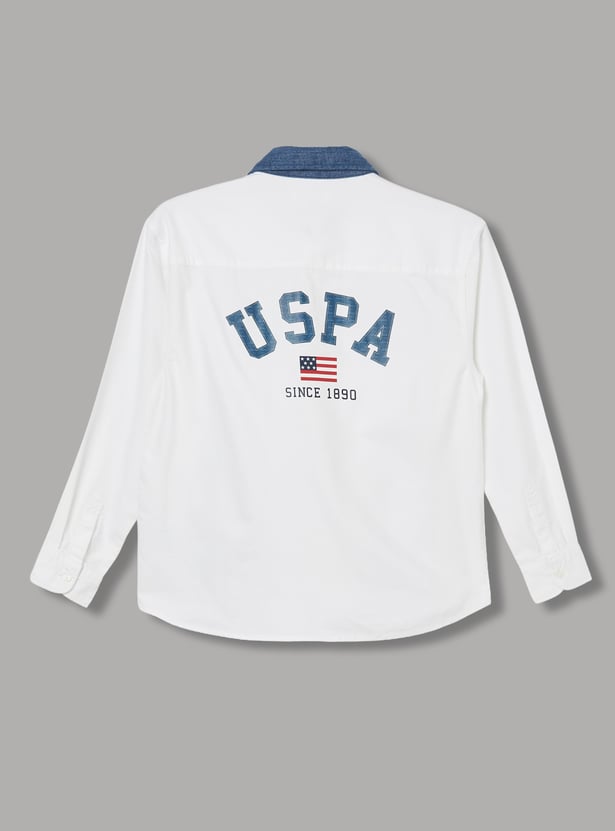 US POLO ASSN KIDS Boys Graphic Print Shirt
