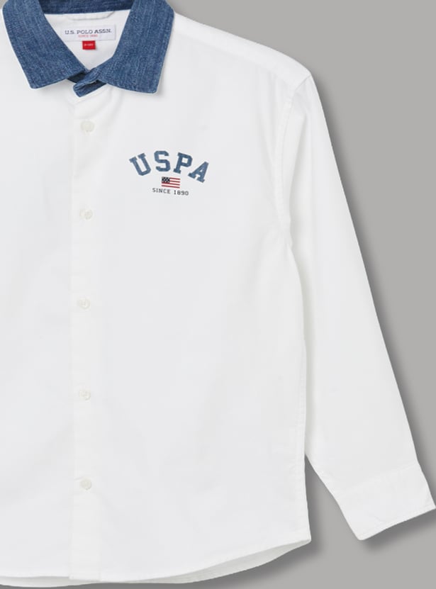 US POLO ASSN KIDS Boys Graphic Print Shirt