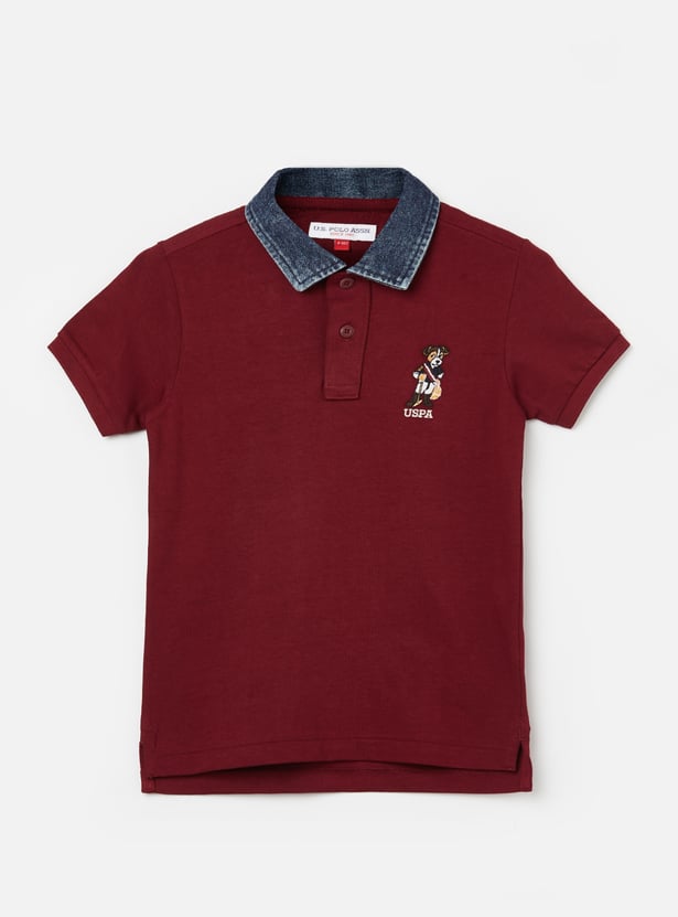 US POLO ASSN Boys Embroidered Polo T-shirt