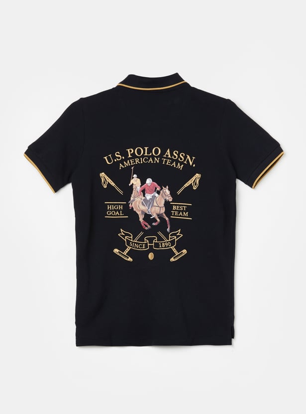 US POLO ASSN KIDS Boys Embroidered Polo T-shirt