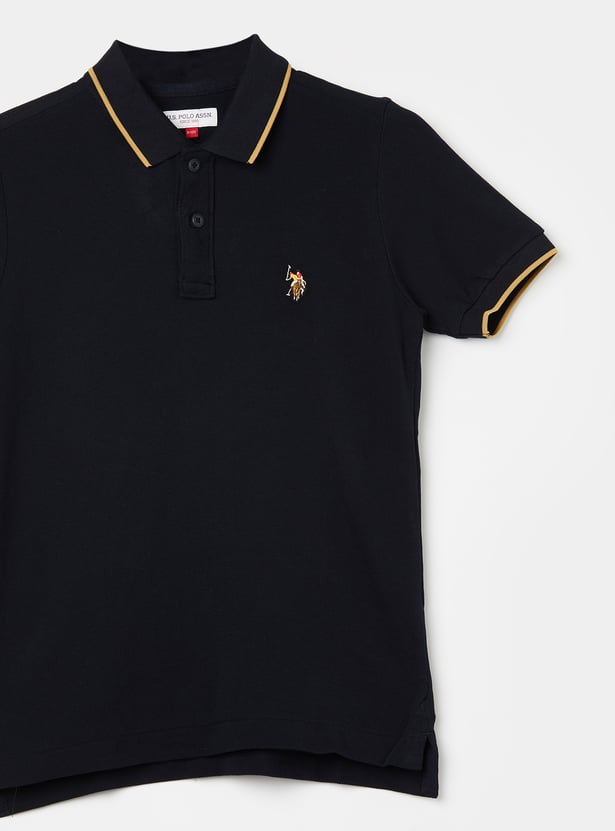 US POLO ASSN KIDS Boys Embroidered Polo T-shirt