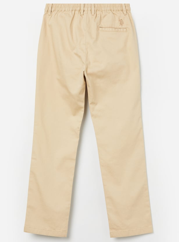 US POLO ASSN KIDS Boys Solid Trousers