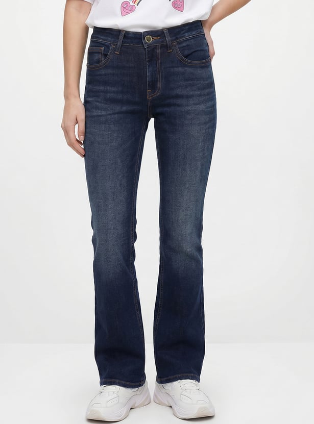 ONLY Solid Flared Jeans