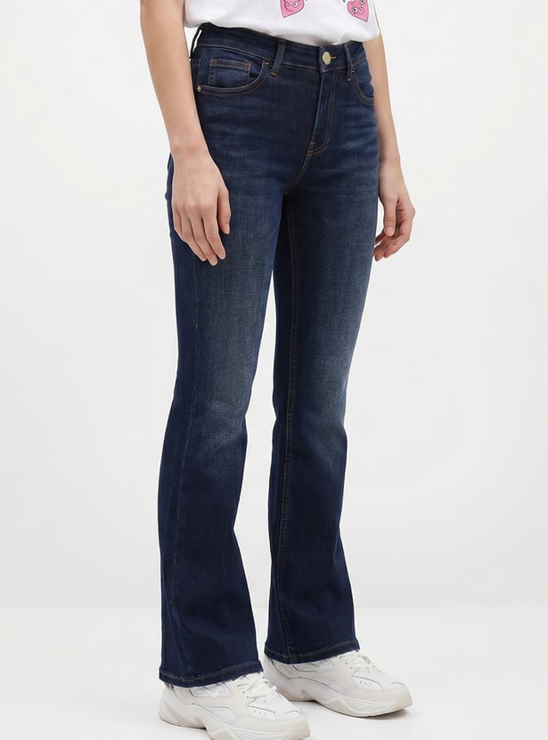 ONLY Solid Flared Jeans