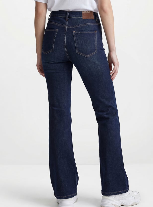 ONLY Solid Flared Jeans