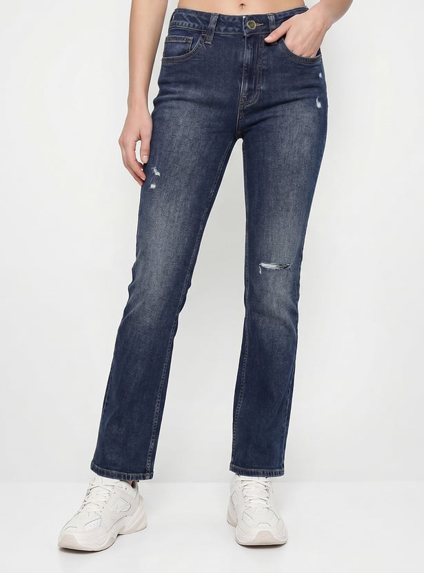 ONLY Distressed Straight Fit Jeans