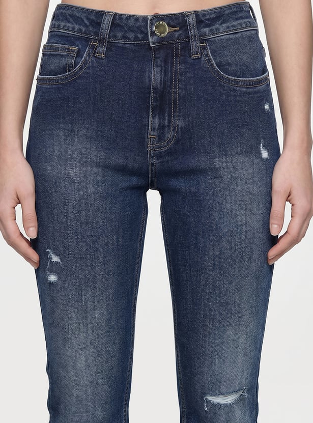 ONLY Distressed Straight Fit Jeans