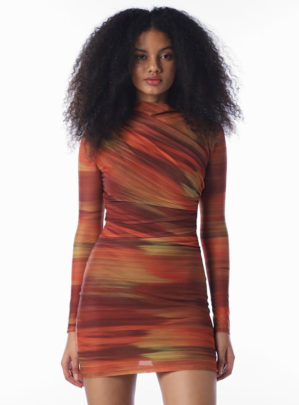 ONLY Printed Ruched Mini Dress