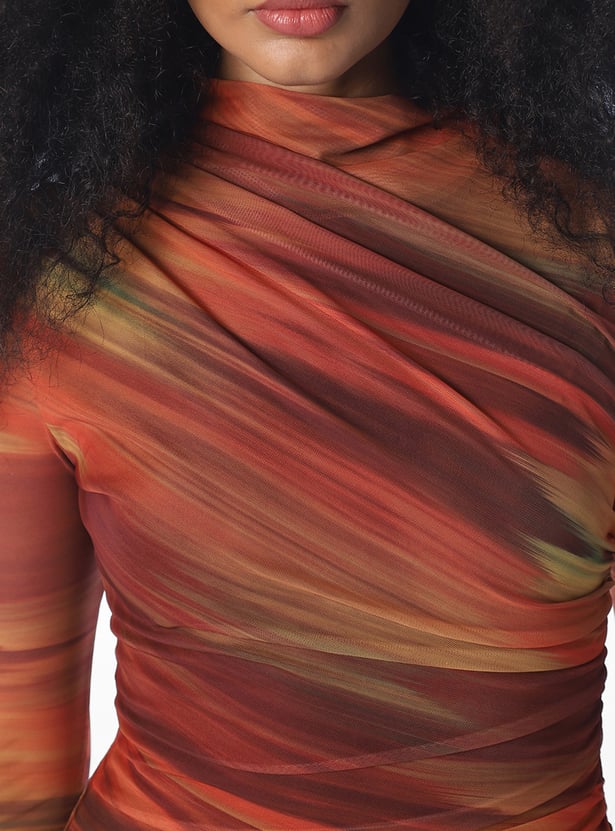 ONLY Printed Ruched Mini Dress
