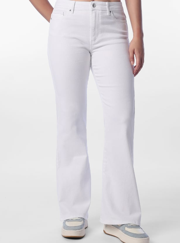 ONLY Solid Flared Jeans