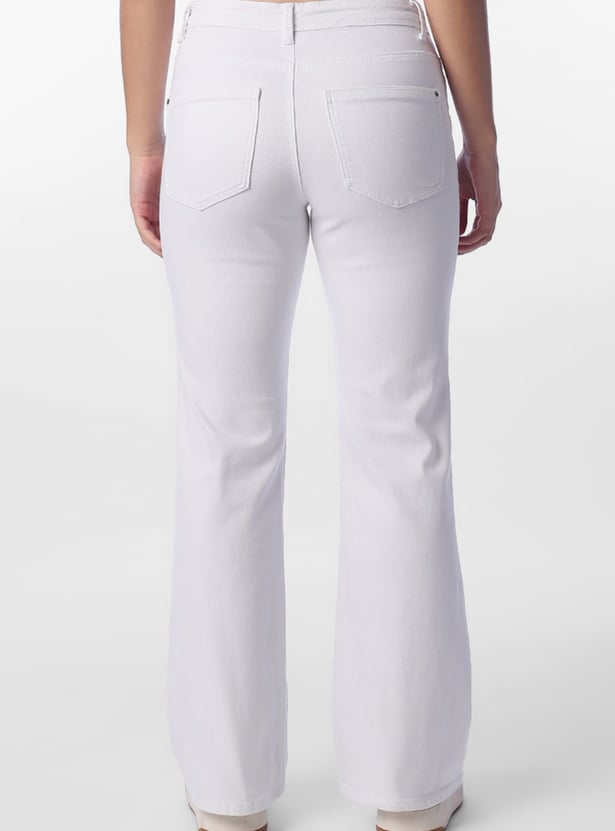 ONLY Solid Flared Jeans