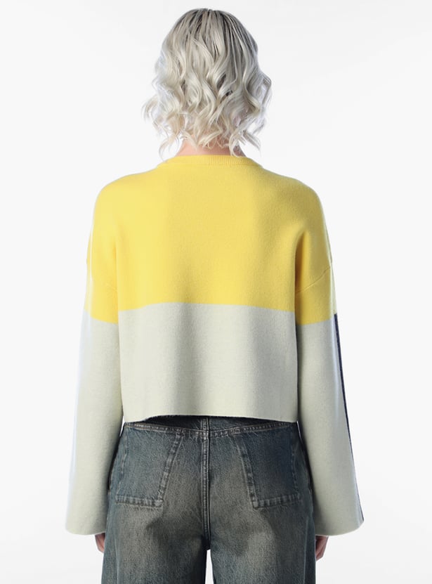 ONLY Typographic Colourblock Sweatshirt