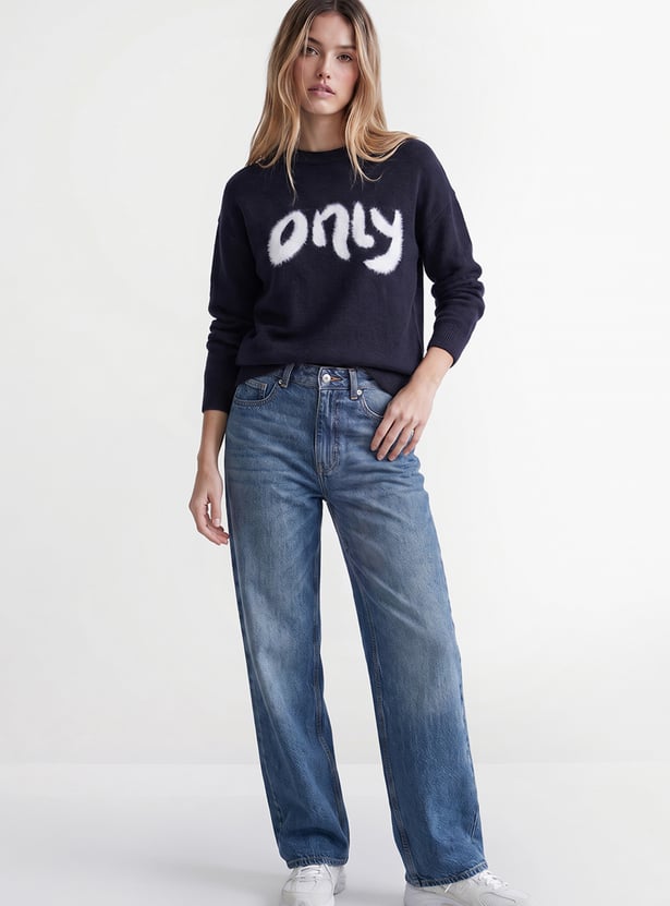 ONLY Typographic Print Sweater