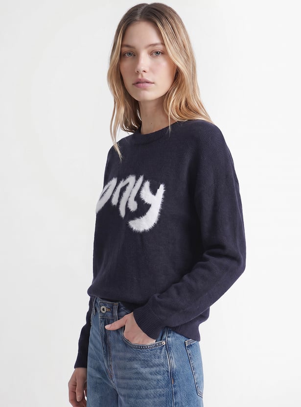 ONLY Typographic Print Sweater