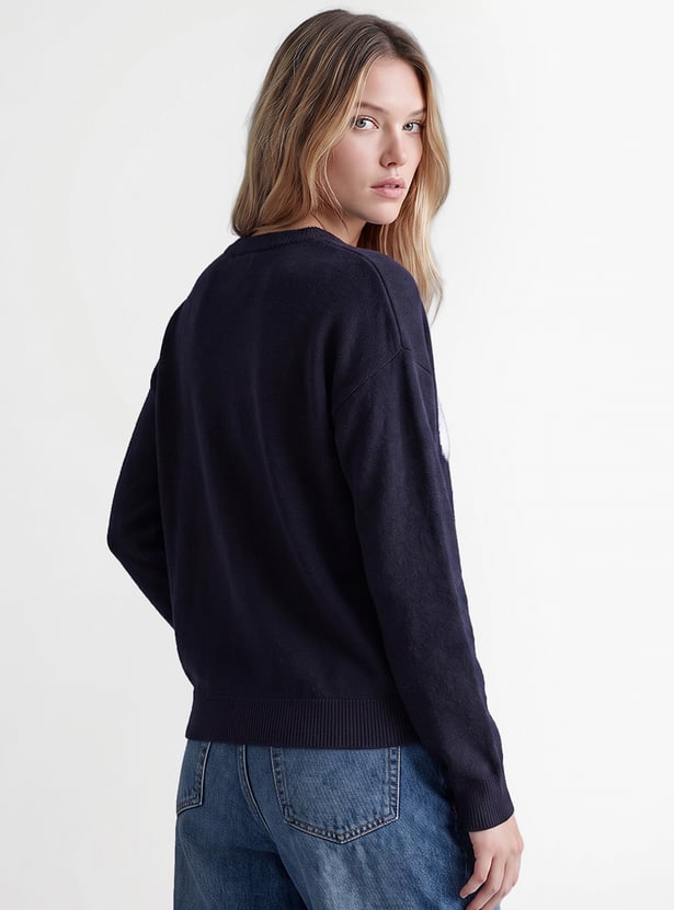 ONLY Typographic Print Sweater