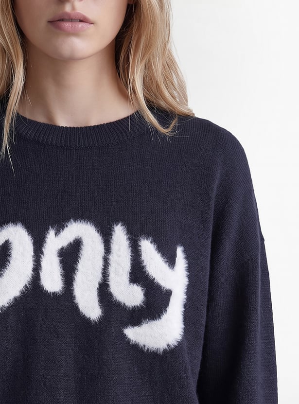 ONLY Typographic Print Sweater
