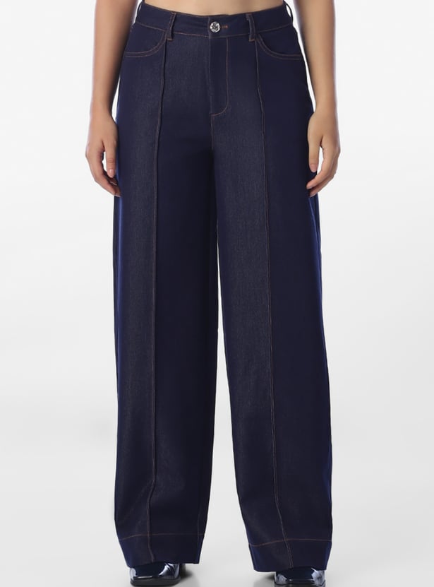 ONLY Pintuck Straight Fit Jeans