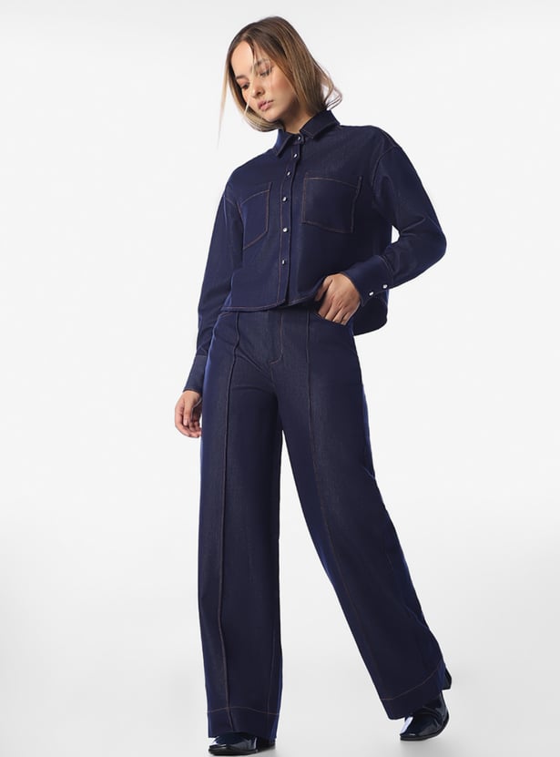 ONLY Pintuck Straight Fit Jeans