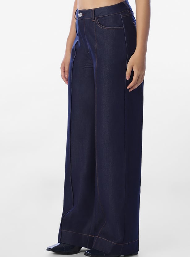 ONLY Pintuck Straight Fit Jeans
