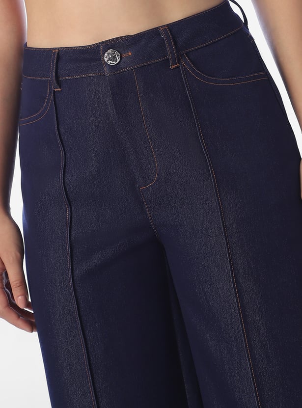 ONLY Pintuck Straight Fit Jeans