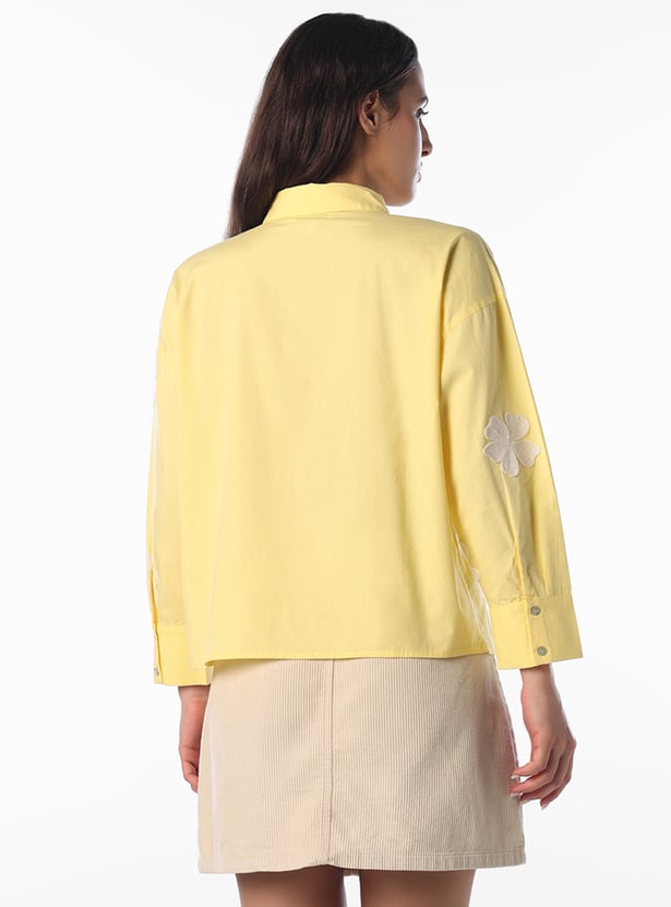 ONLY Floral Embroidered Shirt