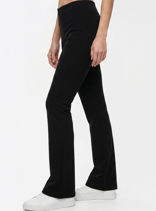 KRAUS Solid Bootcut Trousers