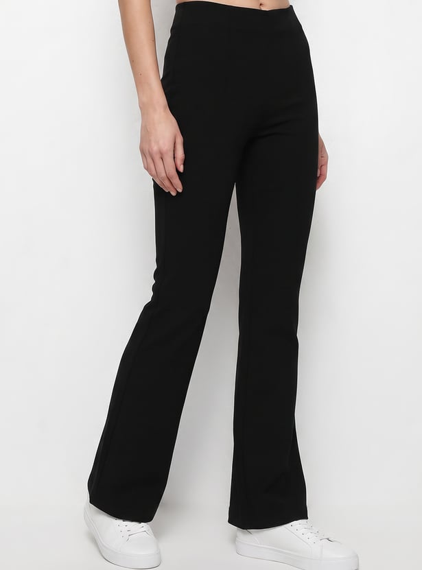 KRAUS Solid Bootcut Trousers