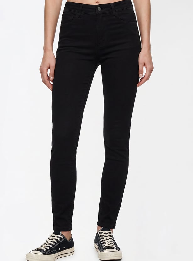 KRAUS Solid Skinny Fit Jeans