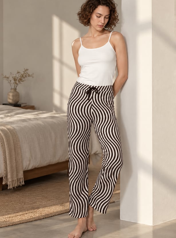 GINGER Wave Print Lounge Pants