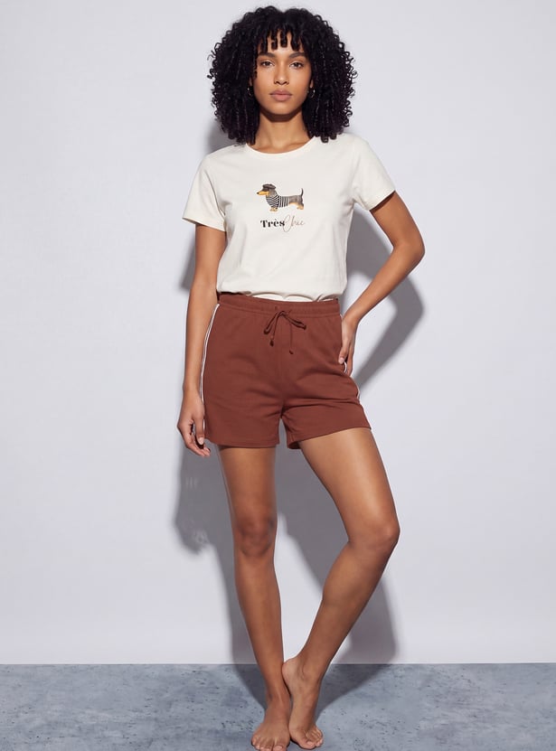 GINGER Striped Lounge Shorts