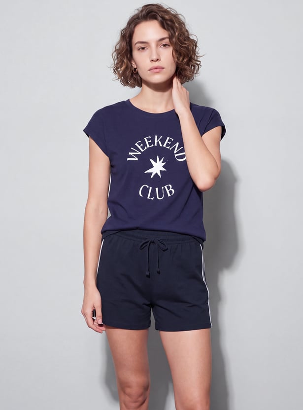 GINGER Striped Lounge Shorts