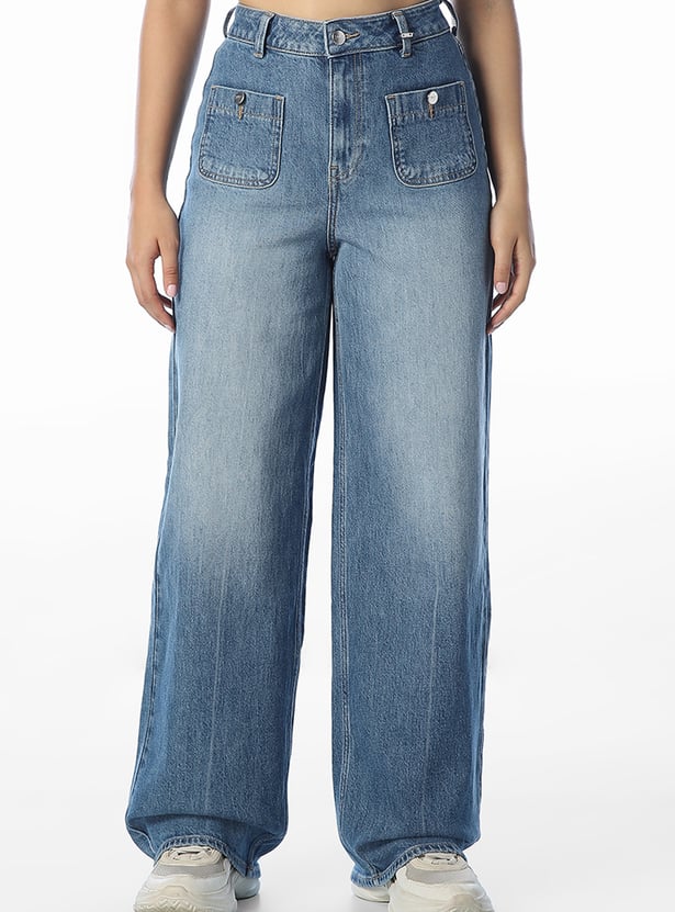 ONLY Washed Wide Leg Jeans