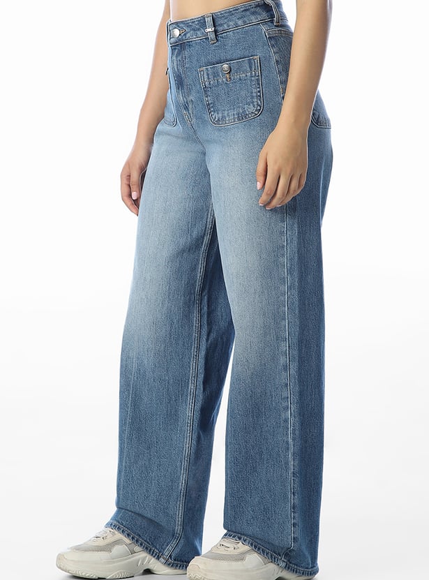 ONLY Washed Wide Leg Jeans