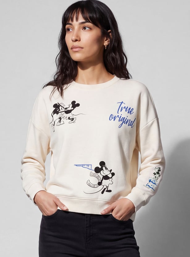 GINGER Mickey Mouse Printed Sweatshirt