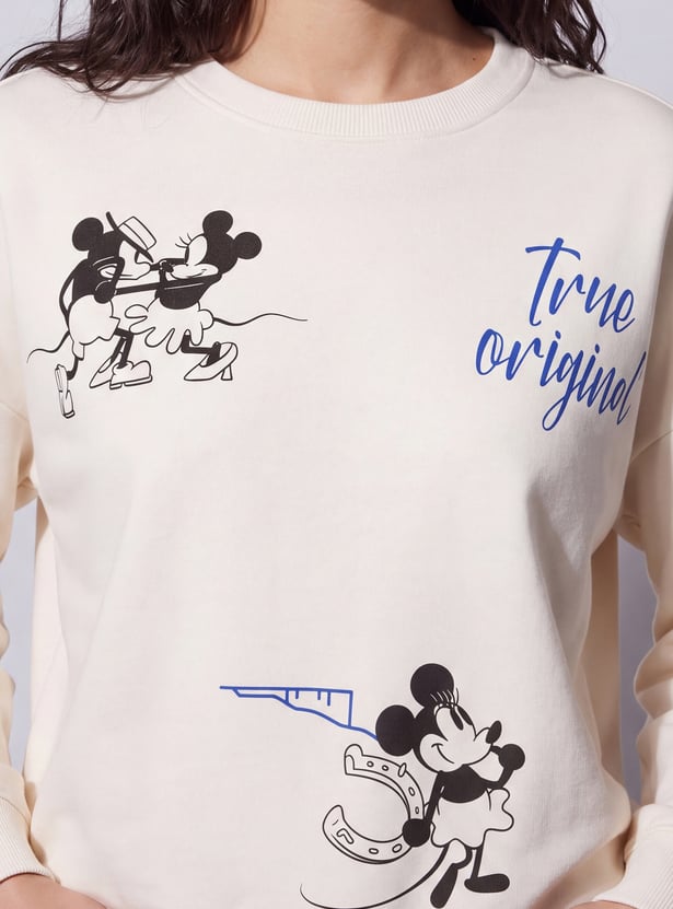 GINGER Mickey Mouse Printed Sweatshirt