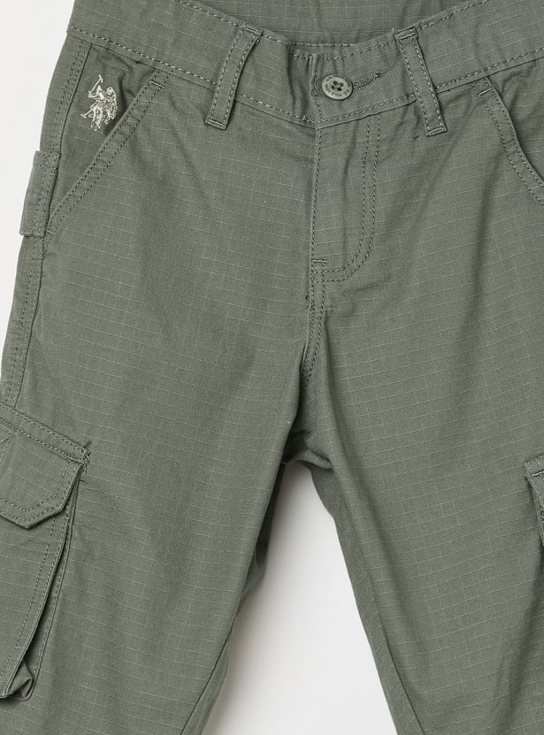 US POLO ASSN KIDS Textured Cargo Jorts