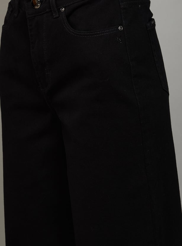 XPOSE Solid Baggy Fit Jeans