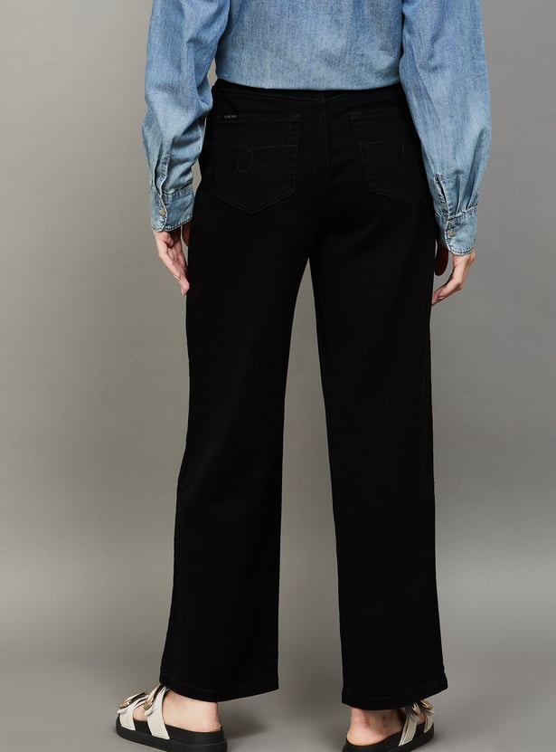 XPOSE Solid Baggy Fit Jeans