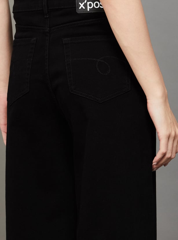 XPOSE Solid Baggy Fit Jeans