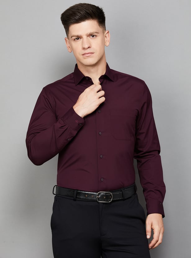 LOUIS PHILIPPE Solid Classic Fit Formal Shirt